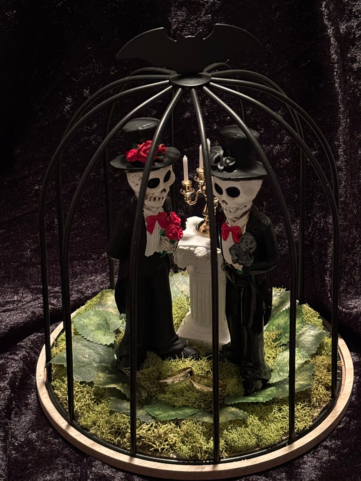 “Grooms of the Grave” - Same Sex Grooms Skeleton Terrorarium