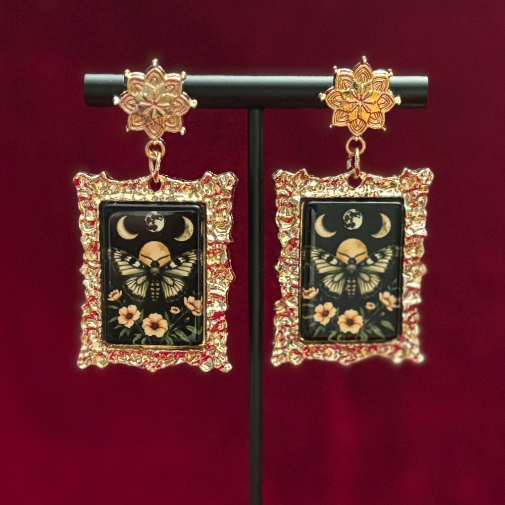 Moon Moth Earrings
