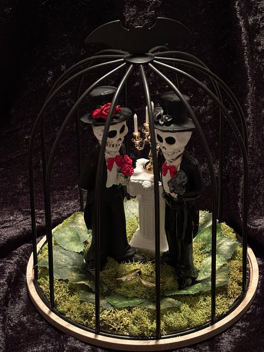 “Grooms of the Grave” - Same Sex Grooms Skeleton Terrorarium