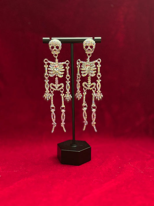 Shimmering Skeleton Earrings