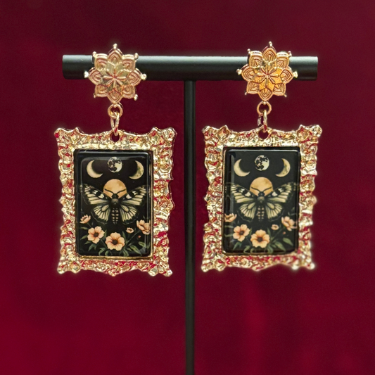 Moon Moth Earrings